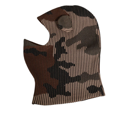 Dolce & Gabbana Multicolor Camouflage Balaclava Mask Men Cap One Size Hat