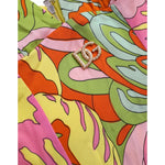 Dolce & Gabbana Multicolor Floral Silk Flared Mini Dress with logo details and vibrant print.