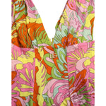 Dolce & Gabbana Multicolor Floral Silk Flared Mini Dress with vibrant print and logo detail