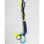 Dolce & Gabbana Multicolor Leather Tape String DG Logo Keychain Keyring with blue and neon accents