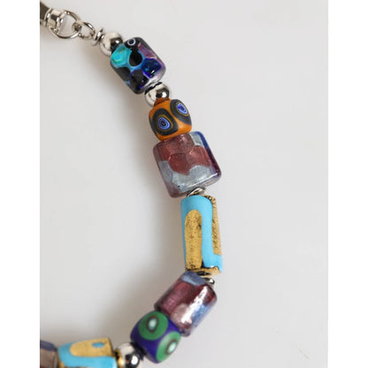 Dolce & Gabbana Multicolor Murano Glass Beads Brass Zamak Necklace