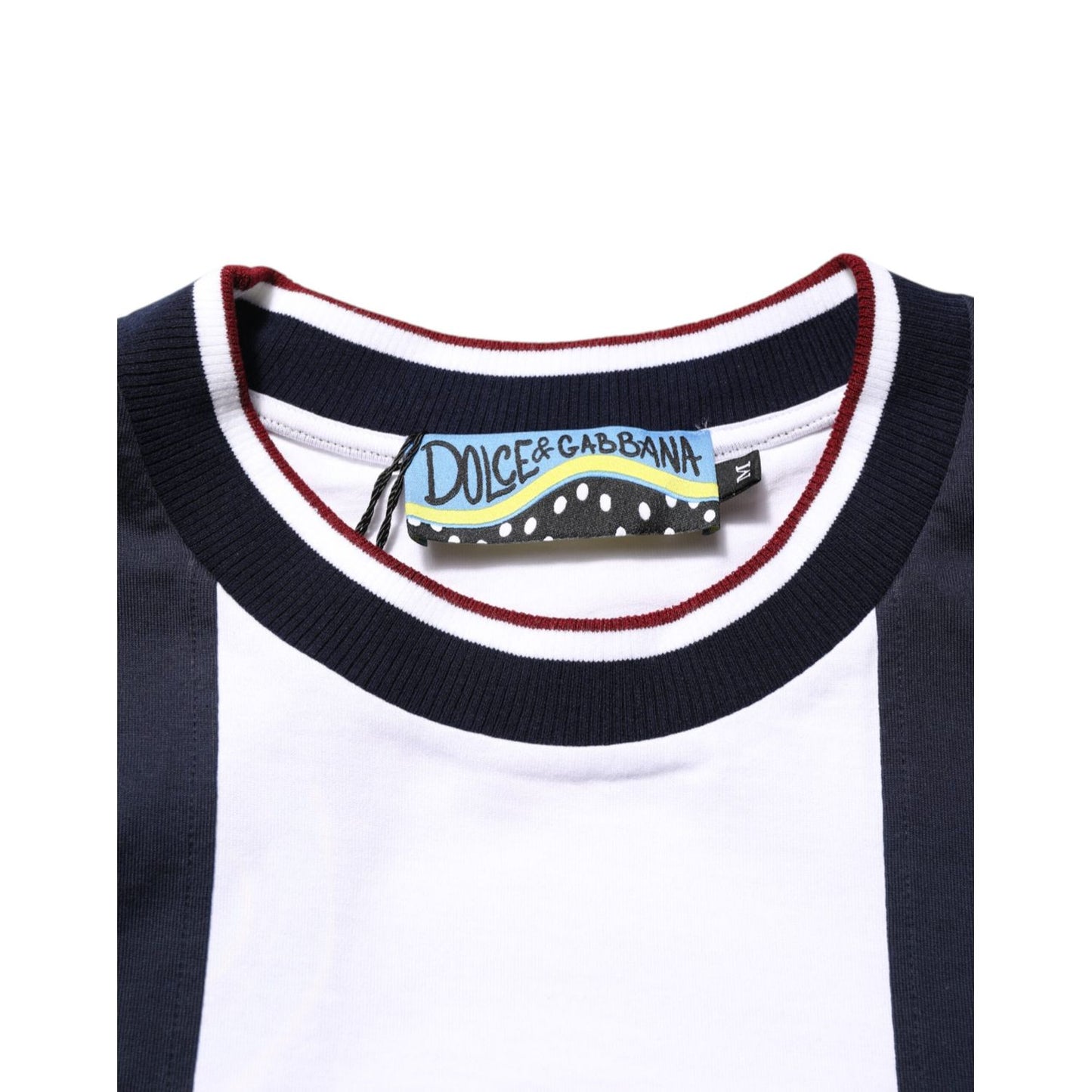 Dolce & Gabbana Multicolor Striped Cotton Men Crew Neck T-shirt