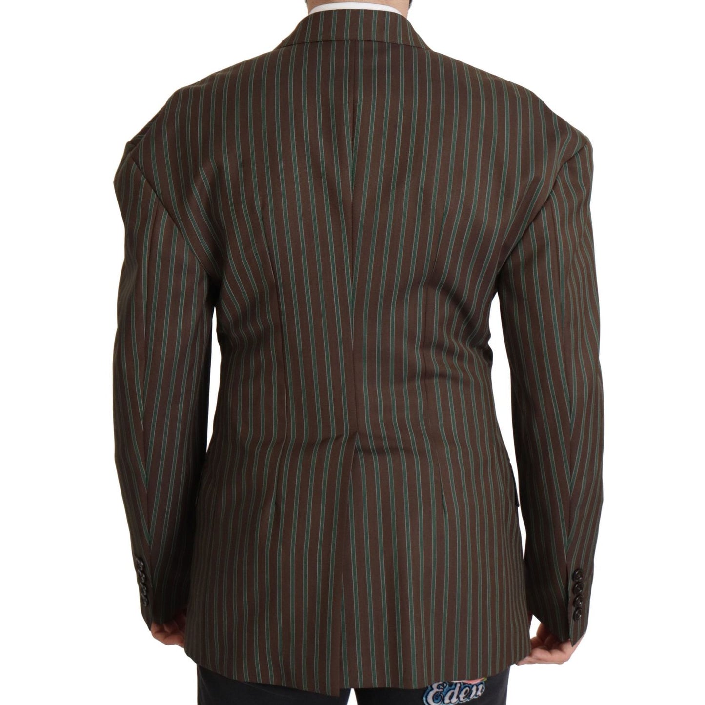 Dolce & Gabbana Multicolor Stripes Double Breasted Blazer Dolce & Gabbana