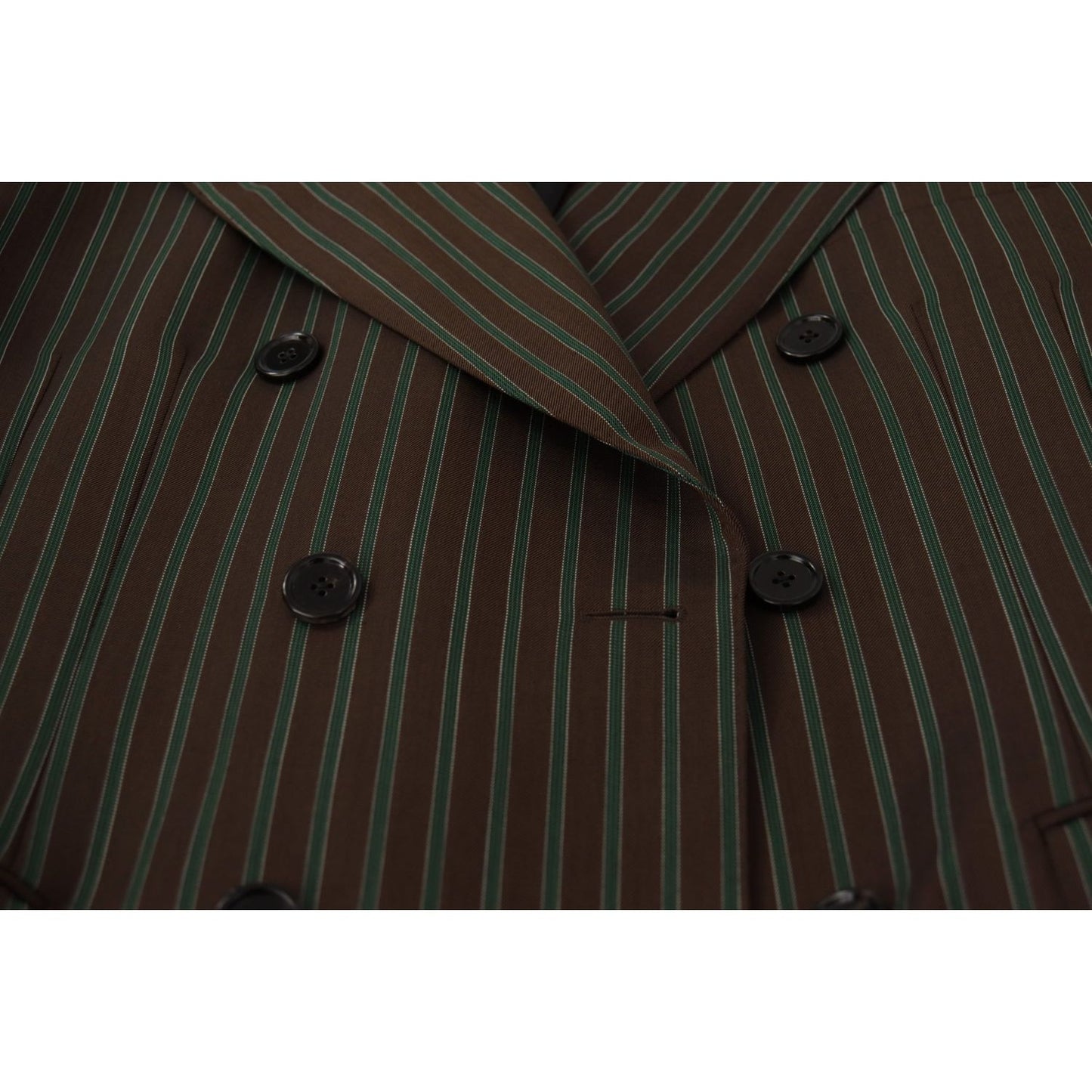 Dolce & Gabbana Multicolor Stripes Double Breasted Blazer Dolce & Gabbana