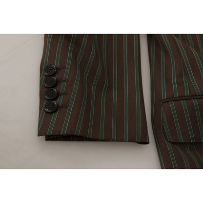 Dolce & Gabbana Multicolor Stripes Double Breasted Blazer Dolce & Gabbana