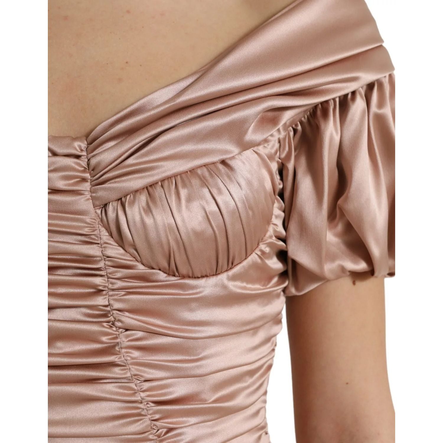 Dolce & Gabbana Pink Silk Stretch Sheath Mermaid Gown Dress