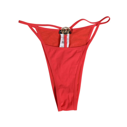 Dolce & Gabbana Red Nylon Stretch Tanga Brief Panty Underwear
