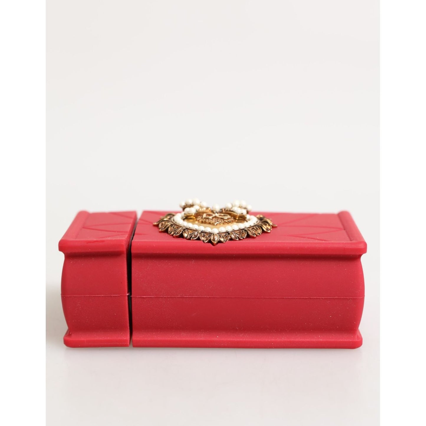 Dolce & Gabbana Red Silicone Devotion Heart Cover Bag Women Airpods Case