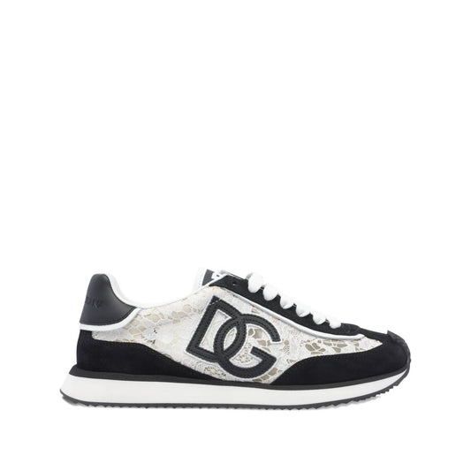 Dolce & Gabbana Sneakers White with lace-up fastening, rubber sole, branded heel counter, and side logo patch