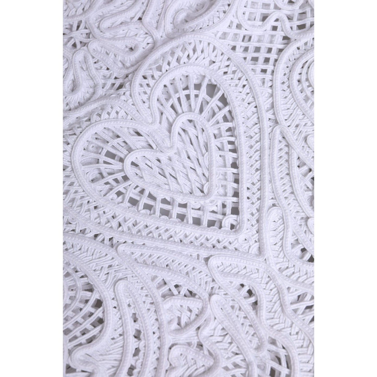 Dolce & Gabbana White Cordonetto Lace Beatrice Tote Shopping Bag