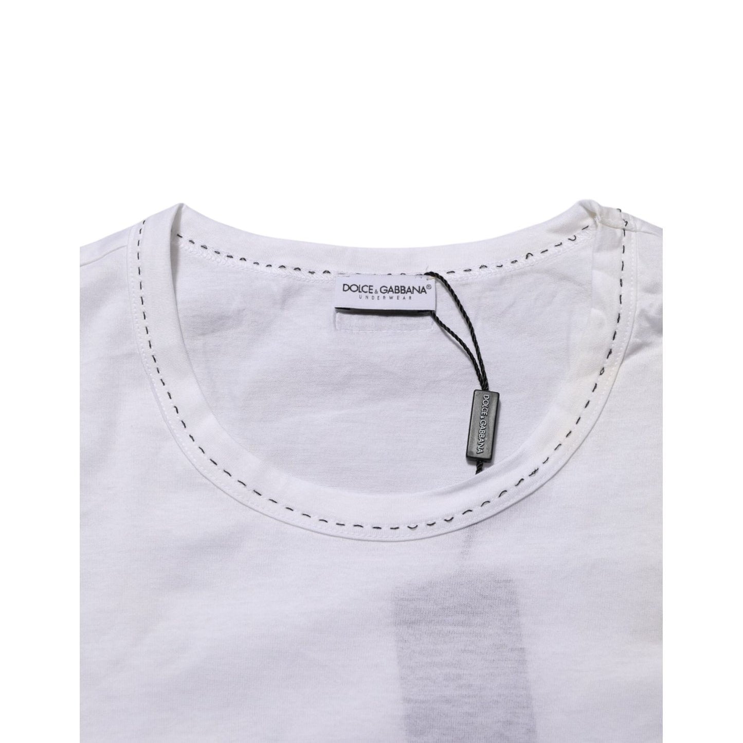 Dolce & Gabbana White Cotton Crew Neck Underwear Tee T-shirt