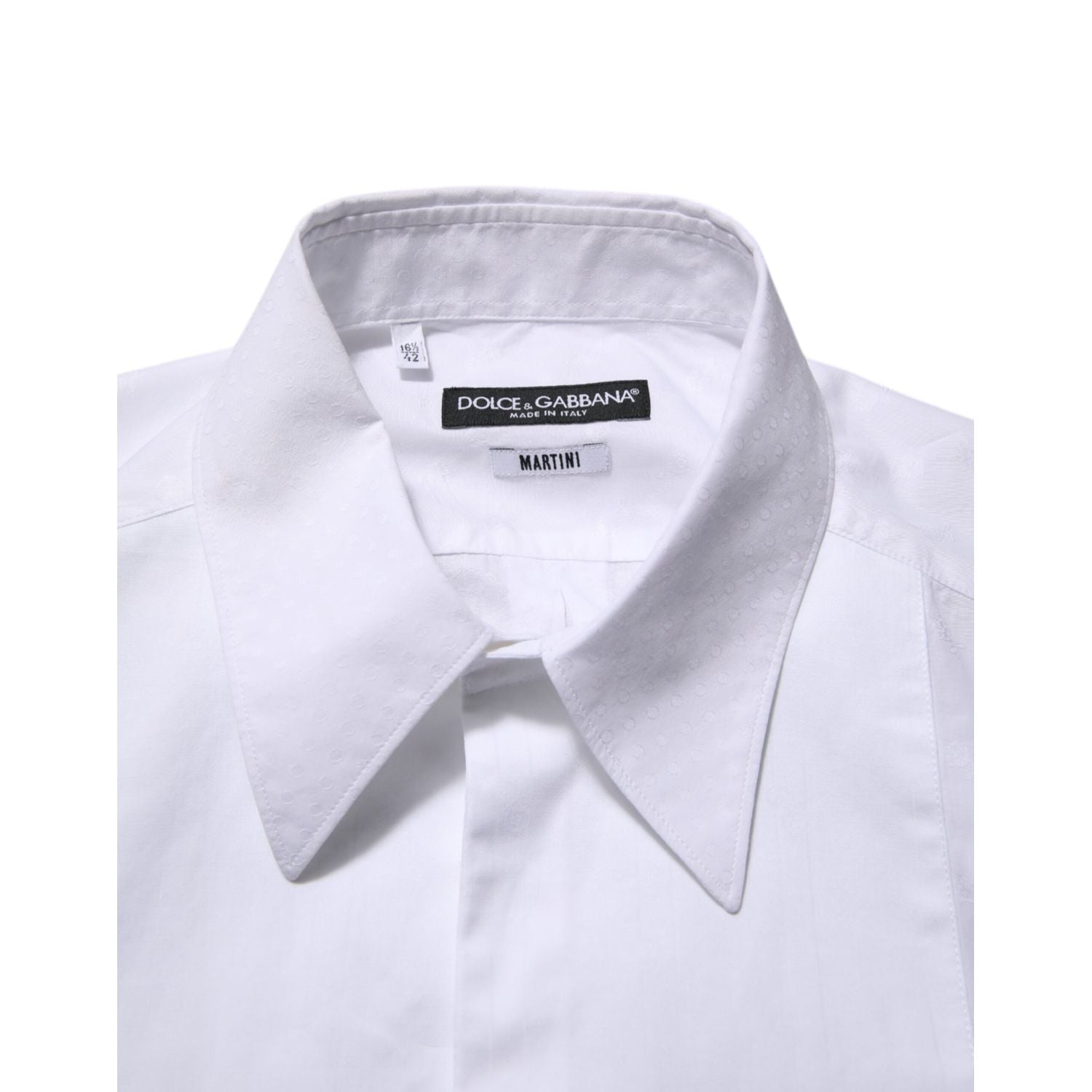 Dolce & Gabbana White Cotton MARTINI Bib Formal Dress Shirt