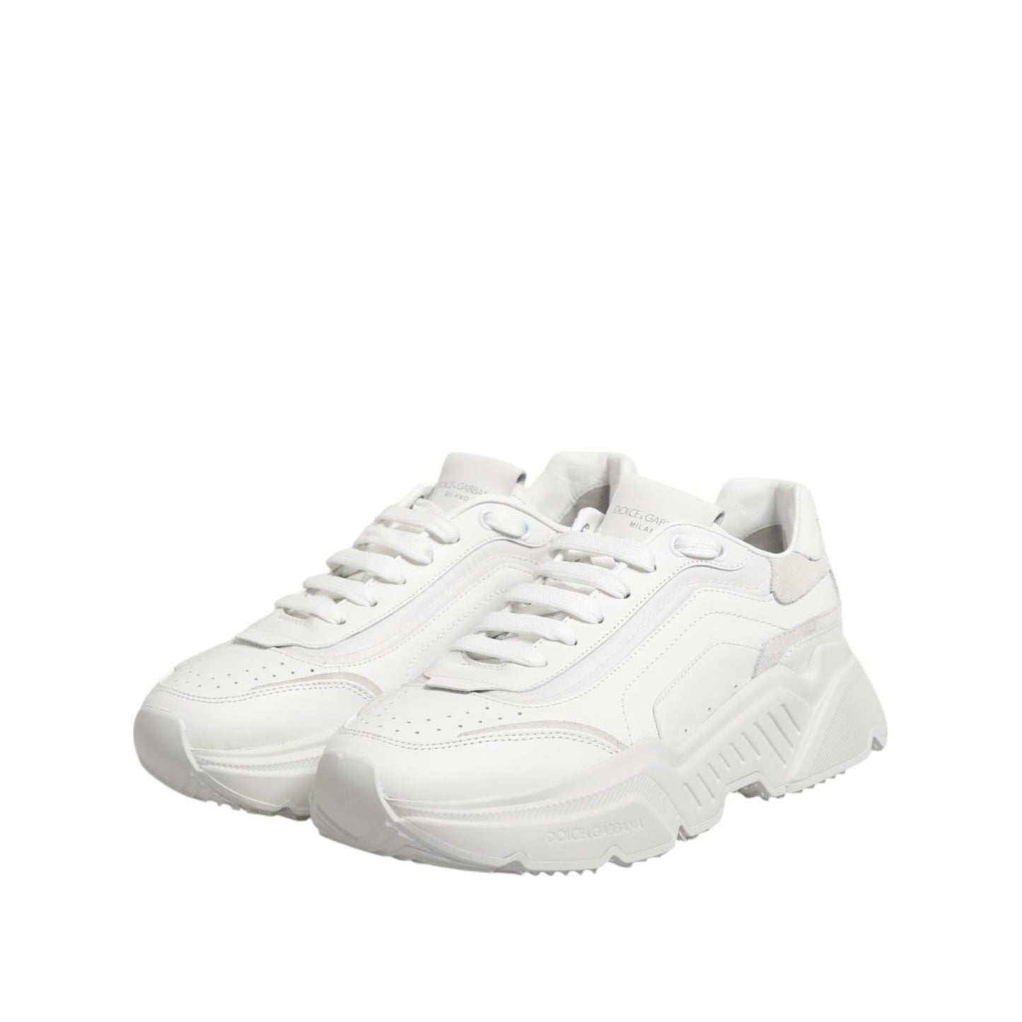 Dolce & Gabbana White Daymaster Low Top Men Sneakers Shoes with chunky sole