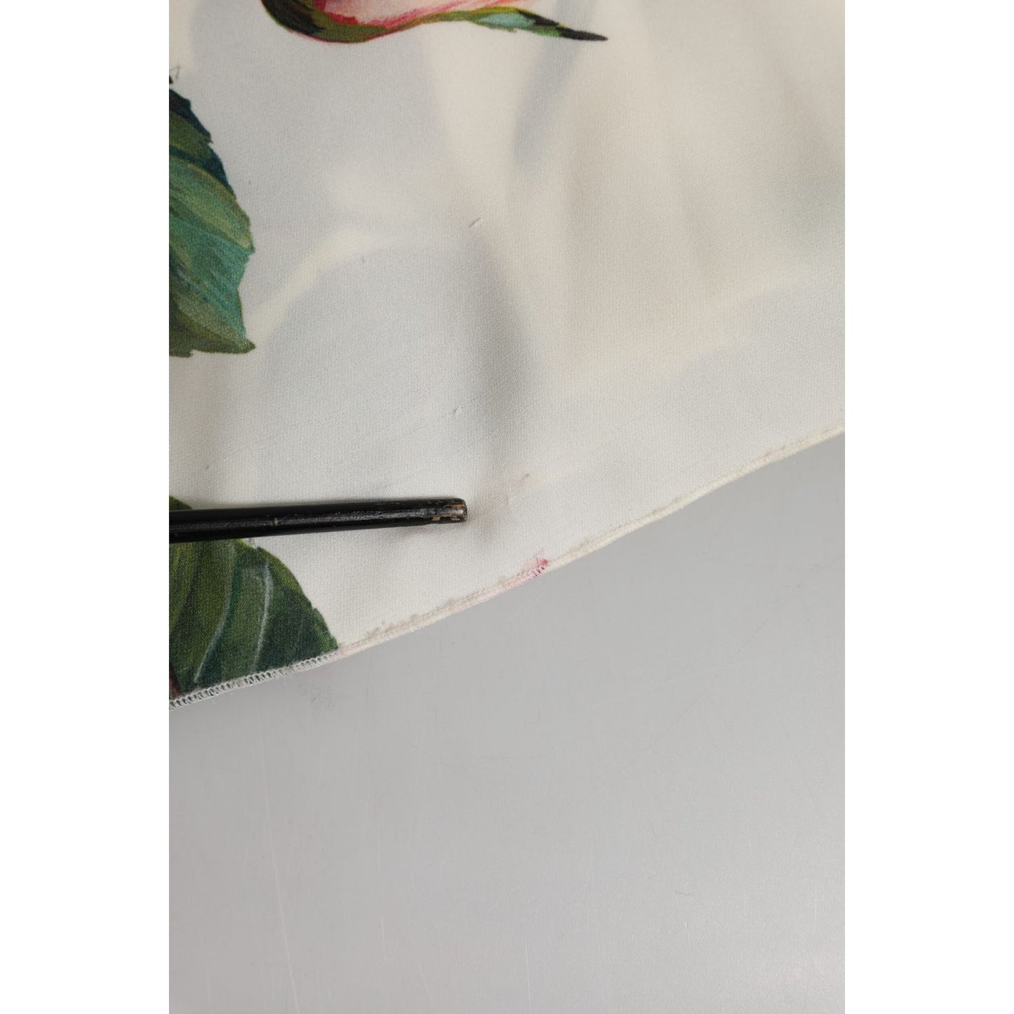 Dolce & Gabbana White Floral Silk One Shoulder Midi Dress