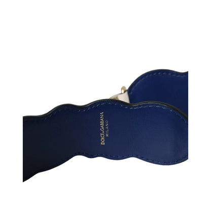 Dolce & Gabbana White Leather Handbag Belt Accessory Shoulder Strap