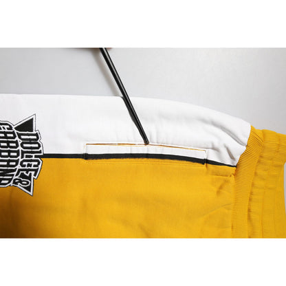 Dolce & Gabbana Yellow Cotton Drawstring Jogger Pants Dolce & Gabbana