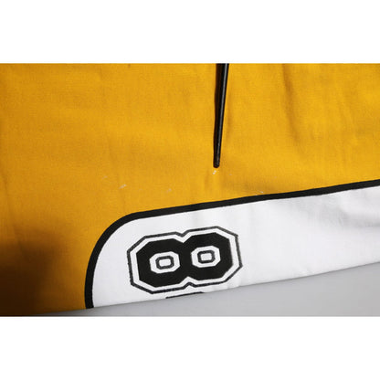 Dolce & Gabbana Yellow Cotton Drawstring Jogger Pants Dolce & Gabbana