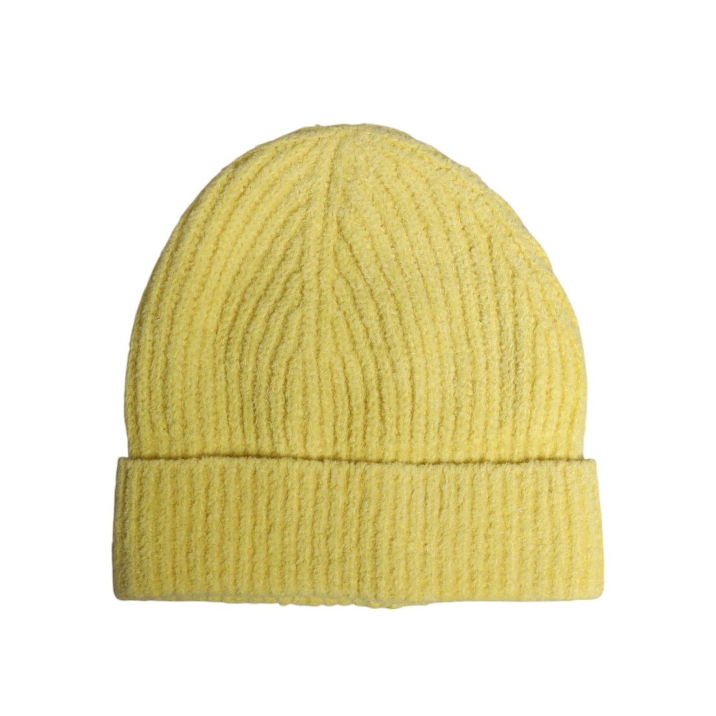 Dolce & Gabbana Yellow Cotton Knitted Winter Beanie Hat Dolce & Gabbana