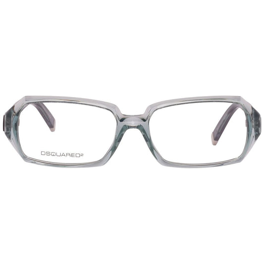Front view of Dsquared² Transparent Plastic Frames showcasing clear lenses and stylish design.