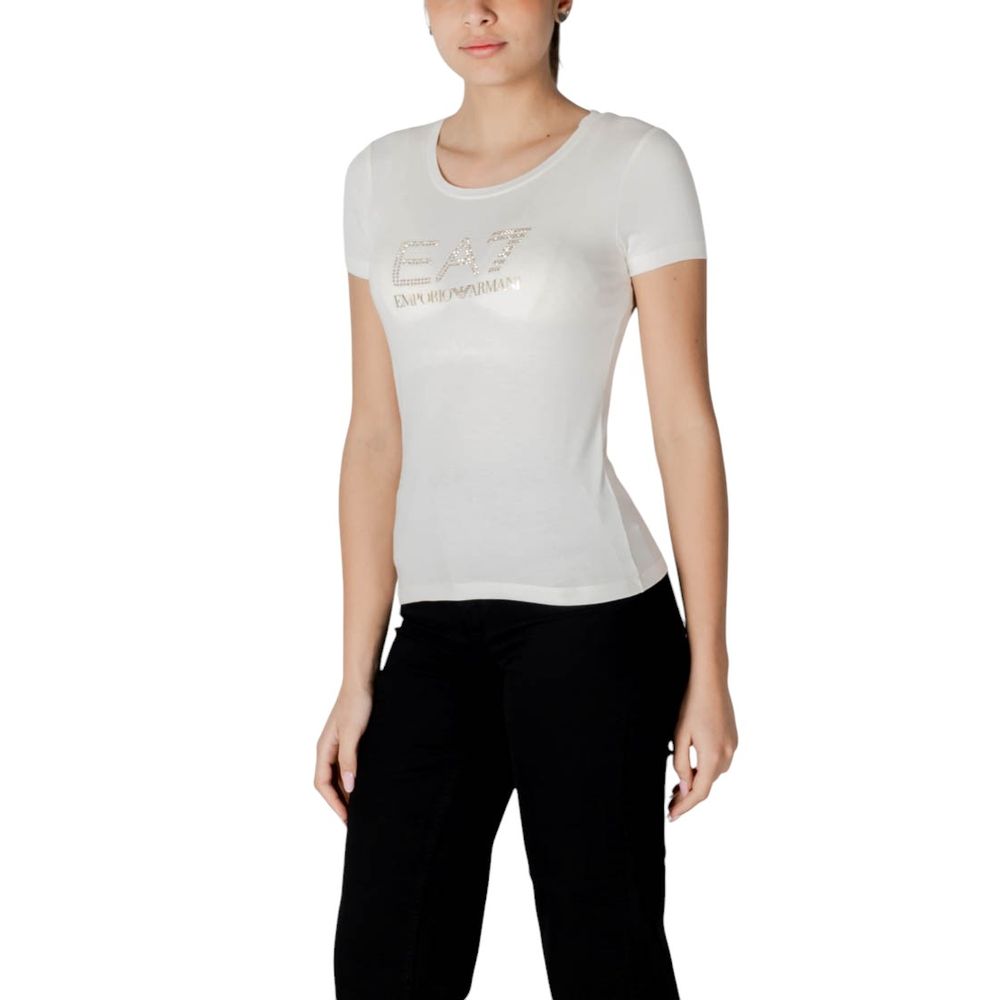 EA7 Emporio Armani Cream Modal Sportswear