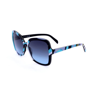 EMILIO PUCCI SUNGLASSES Mod. EP0192 TURQUOISE for ladies, made of acetate, featuring turquoise design with official box packaging.