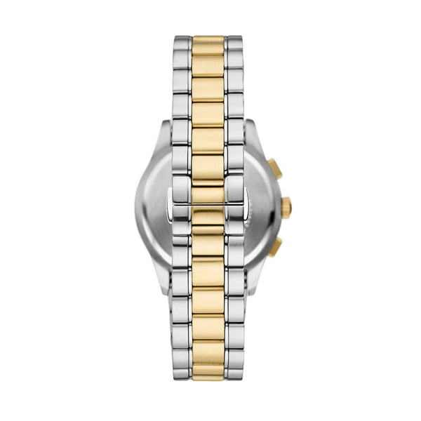 EMPORIO ARMANI MOD. AR11527 watch with gold and silver SS IP bracelet, water resistant 5 ATM, mineral dial suitable for gents.