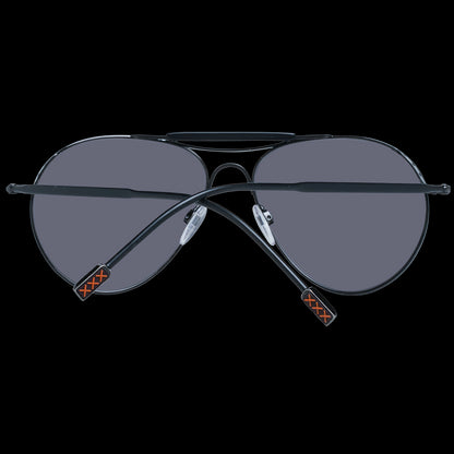 ERMENEGILDO ZEGNA MOD. ZC0020 02A57 stylish aviator sunglasses for gents with tinted lenses and sleek black frame.
