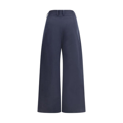 Ella Blue Cotton Casual Pants