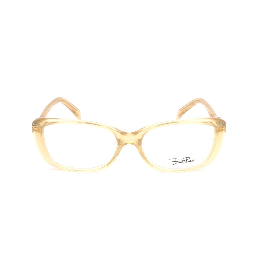 Emilio Pucci Orange Plastic Frames in honey color, women's glasses with dimensions 52/16/135 mm, stylish eyewear made of plastic.