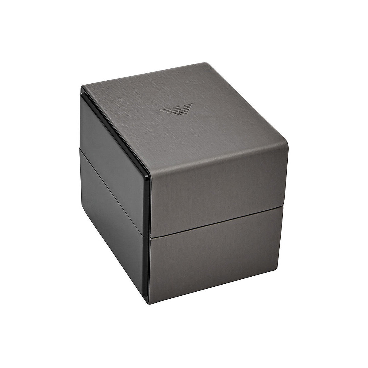 Emporio Armani Sophisticated Silver Steel Chronograph Watch luxury packaging box