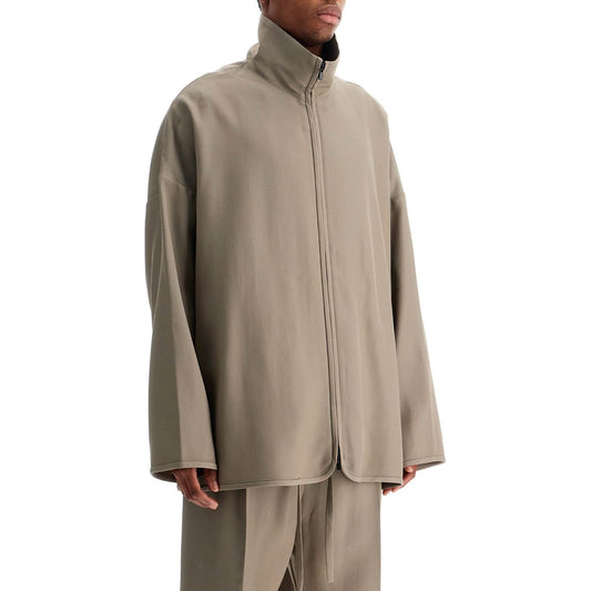 Fear Of God dusty beige wool jacket with high collar