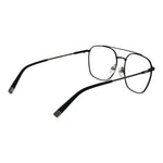 Fila Black Unisex Glasses Frame in full-rim stainless steel with demo lenses, aviator style, size 54-16-140.