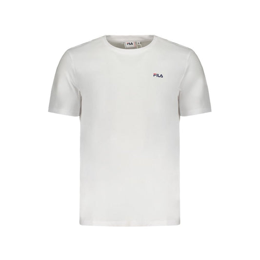 Fila White Cotton T-Shirt, short sleeve crew neck with logo, organic cotton, bi-pack, white/black print.