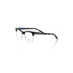 Frankie Morello Blue Metallic Unisex Frame Eyeglasses
