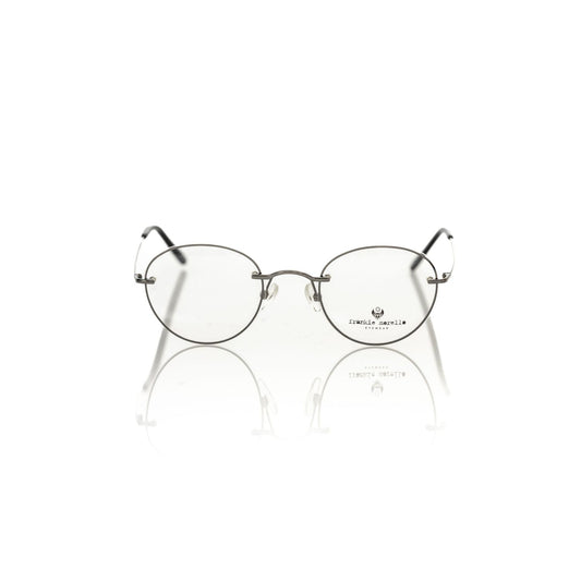Frankie Morello Gray Metallic Unisex Eyeglass Frame