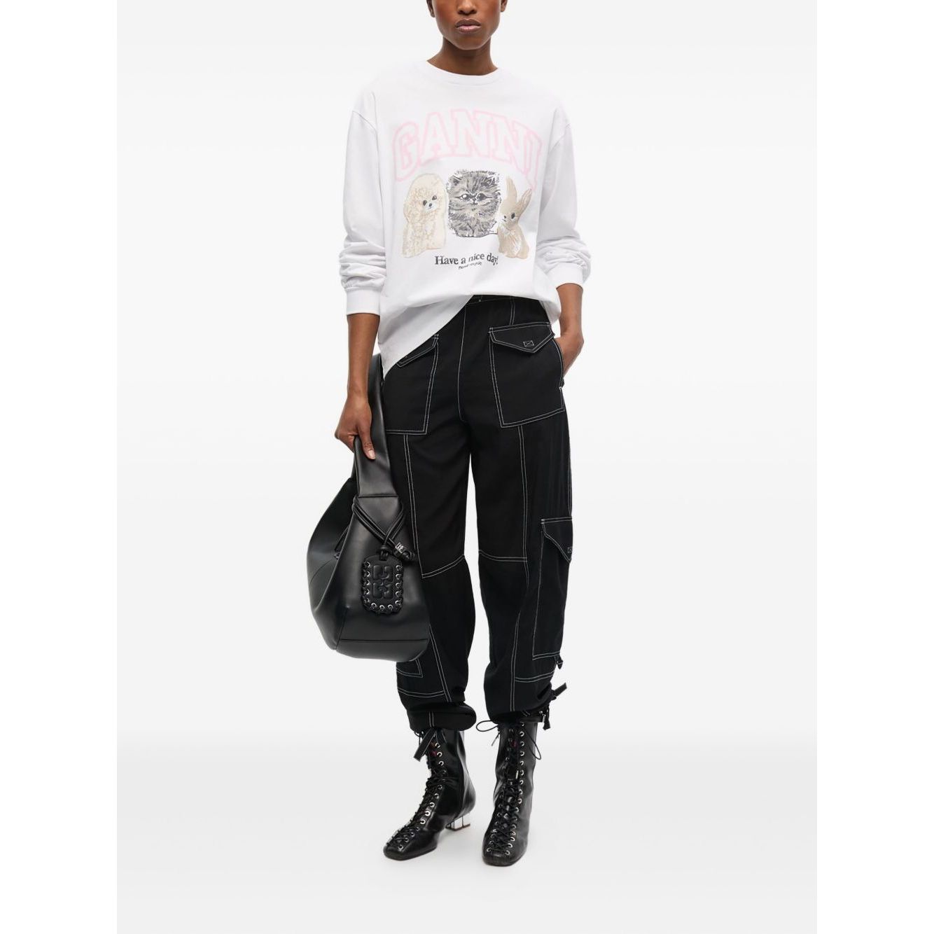 GANNI Sweaters White