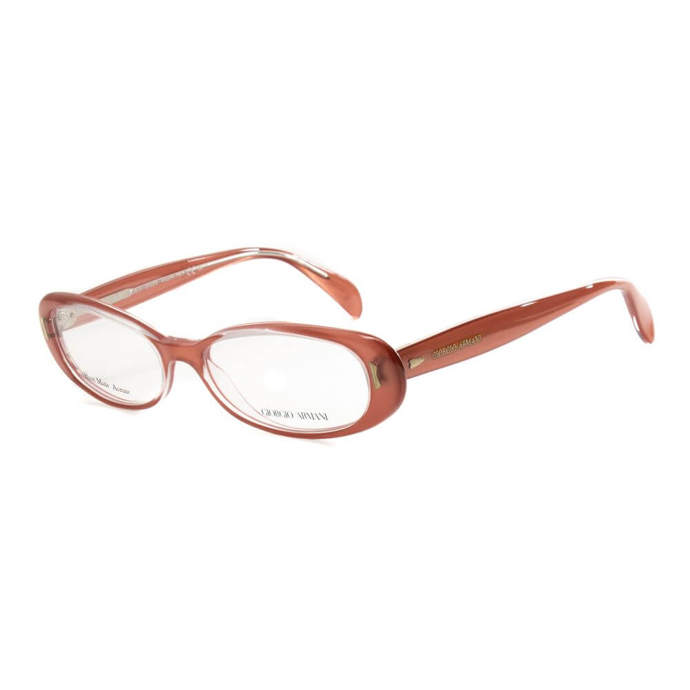 Giorgio Armani Multicolor Acetate Glasses (Frames) for women, pink color, size 52/16/140 mm, stylish and elegant design.
