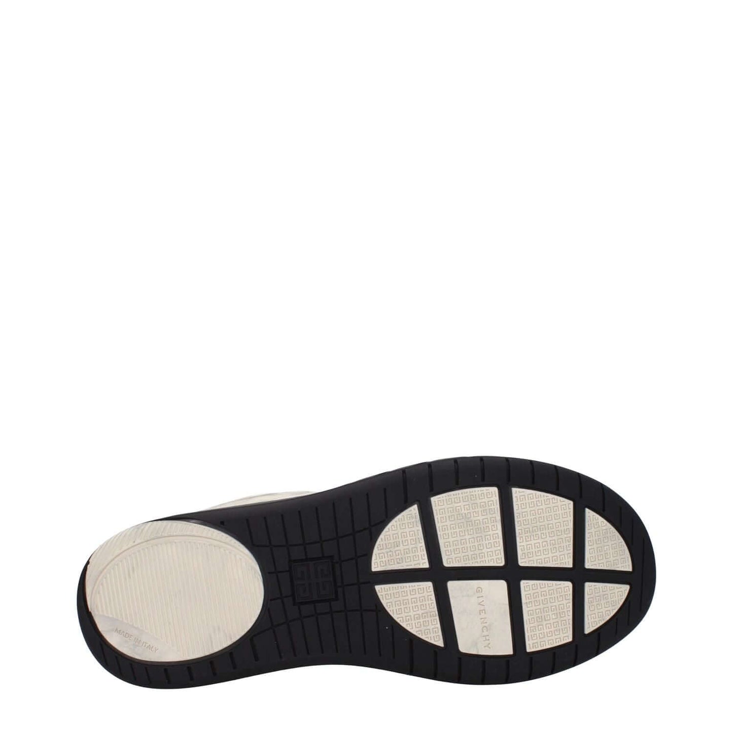 Sole view of Givenchy Beige Fabric Chunky Sneakers showcasing rubber sole design and grip.