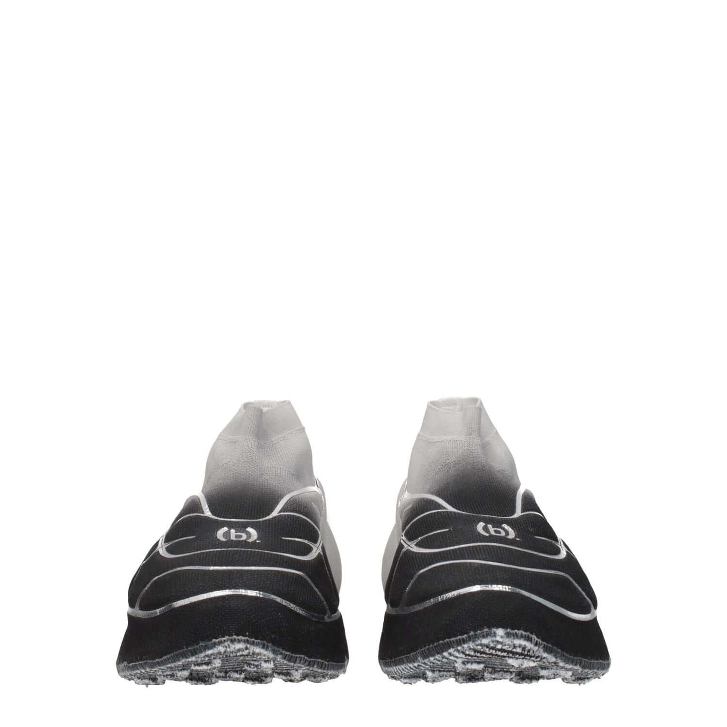 Givenchy Black Fabric Athletic Sneakers with silver accents and mid heel design, featuring round toes and side logo.