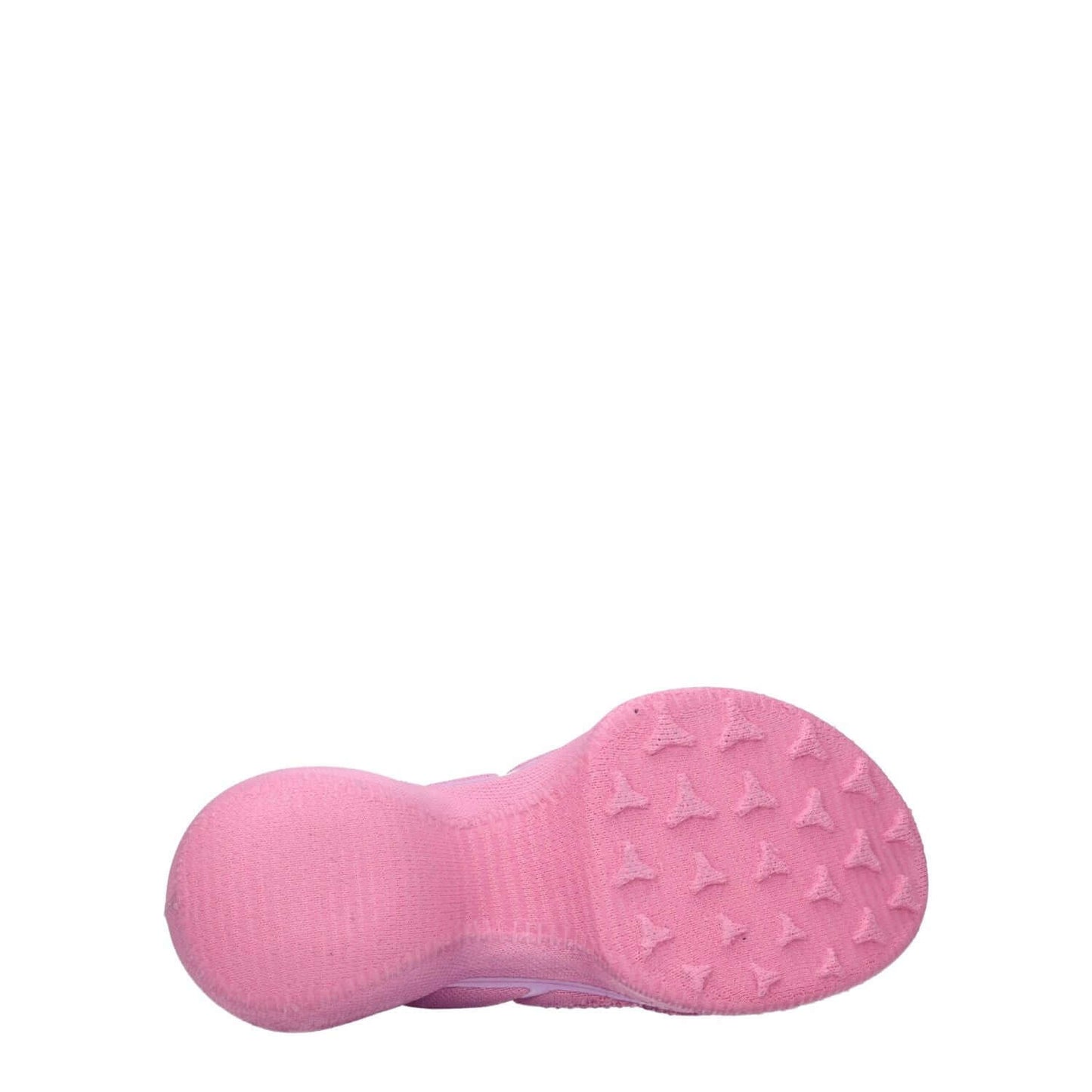 Sole view of Givenchy Pink Fabric Sneakers with rubber sole and violet accents, showcasing sporty glam design.