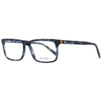 Guess Blue Men Glasses Frame in full-rim acetate with demo lenses; round style, size 49-20-145. Includes branded case.