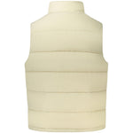 Guess Jeans Beige Polyamide Jacket, sleeveless, water resistant, back view.