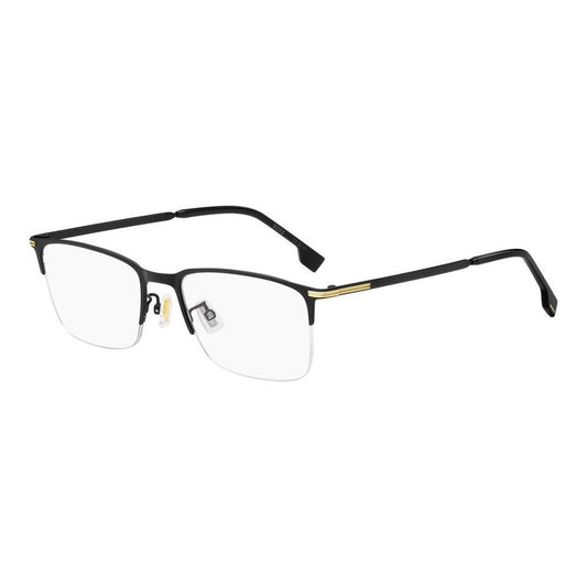 HUGO BOSS MOD. BOSS 1616_F stylish gent's optical glasses in stainless steel with sleek black frames.