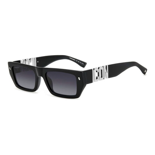 DSQUARED2 MOD. ICON 0011_S acetate sunglasses for men, stylish black frame with ICON logo, gender: gent.