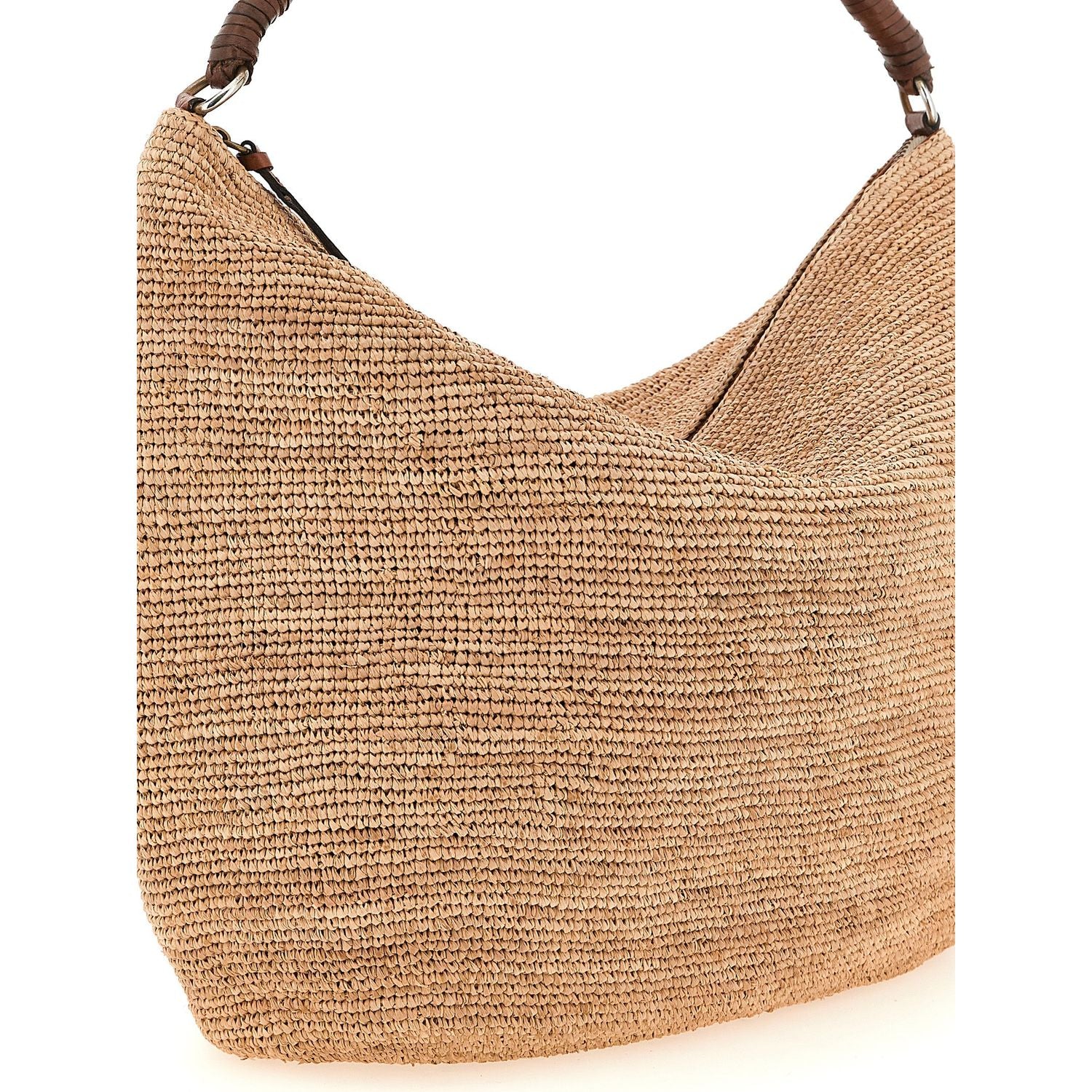 Ibeliv Beige Raffia Shoulder Bag