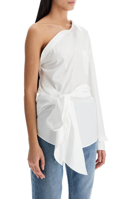 Moschino one-shoulder poplin stretch Topwear Moschino Light Gray