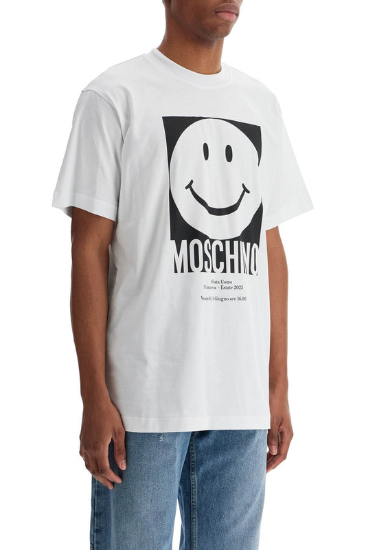 Moschino 'smiley print t-shirt Topwear Moschino Light Gray