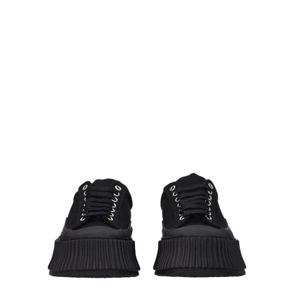 Jil Sander Black Fabric Chunky Sneakers