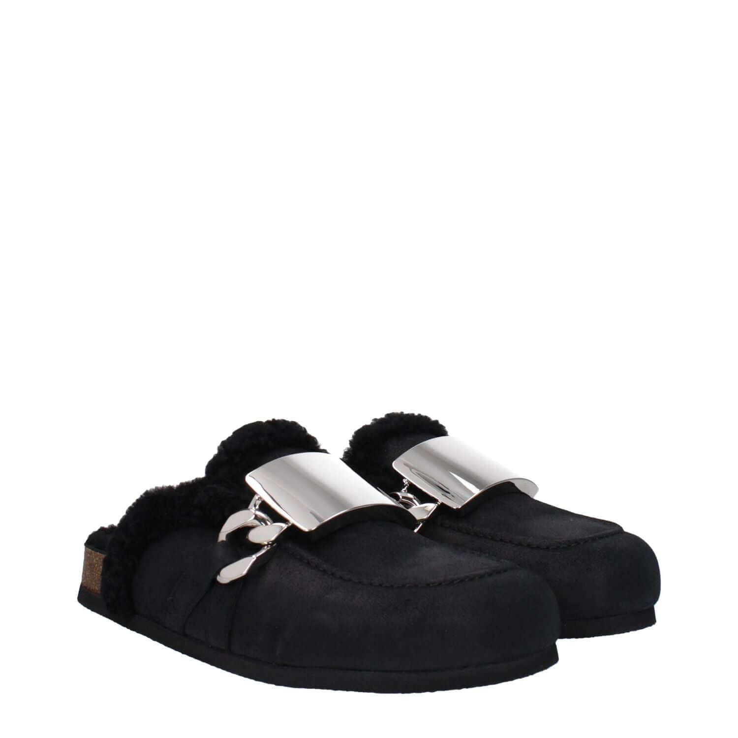 Jw Anderson Black Leather Slippers