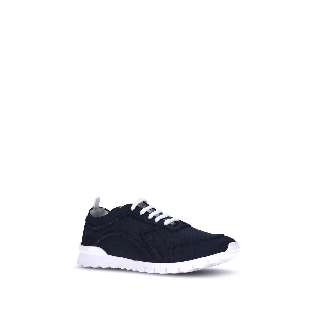 Kiton Black Cotton Athletic Sneakers